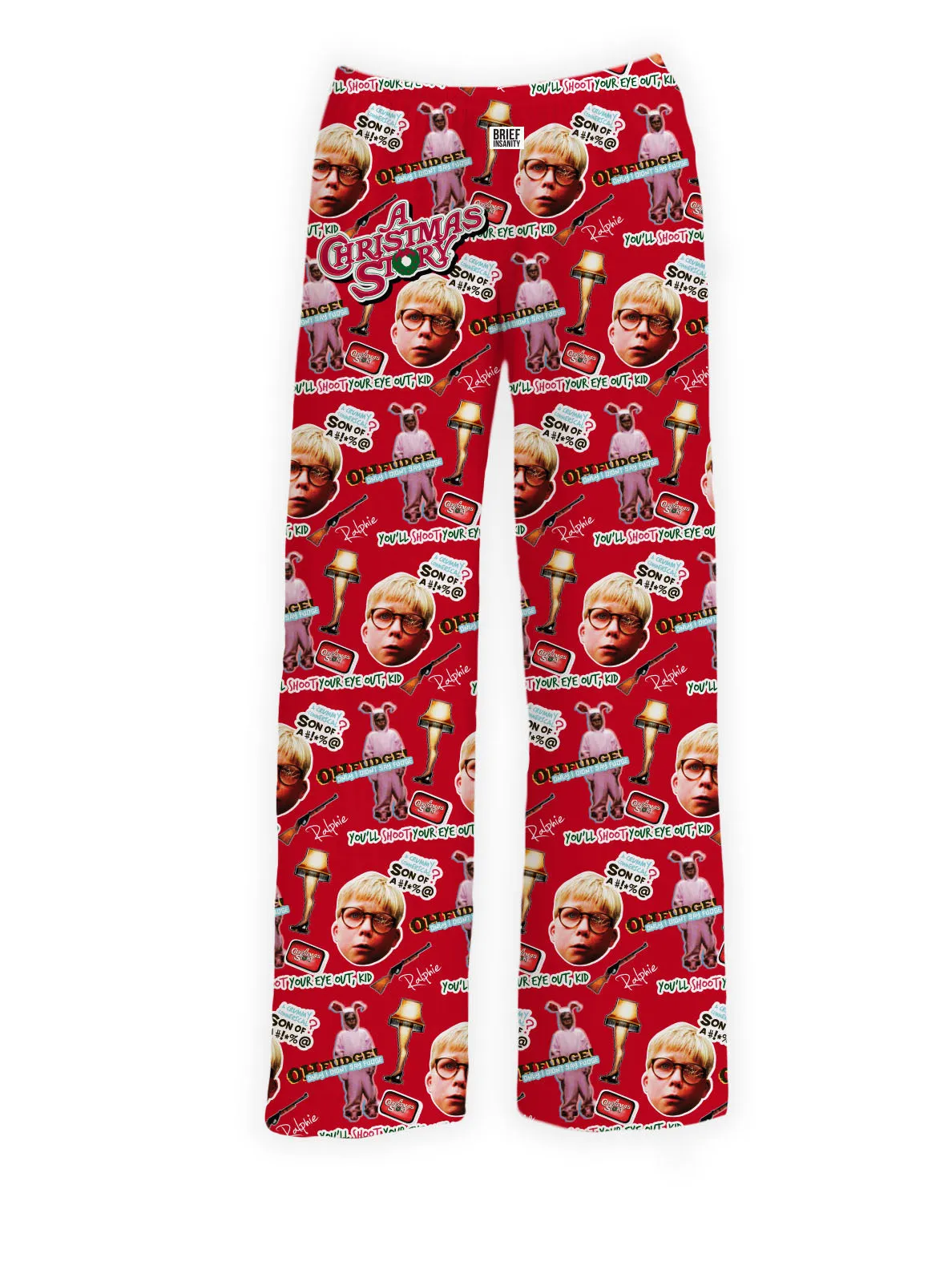 A Christmas Story Pajama Set – Sleep Shirt & Pajama Pants (Red Ralphie Oh Fudge)