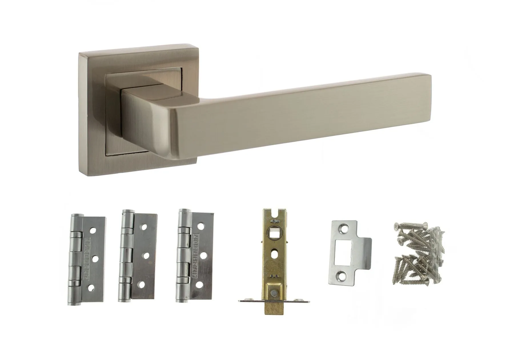 Atlantic Montana Dorpac (3" Latch, 3"x2" Hingesx3) - Satin Nickel