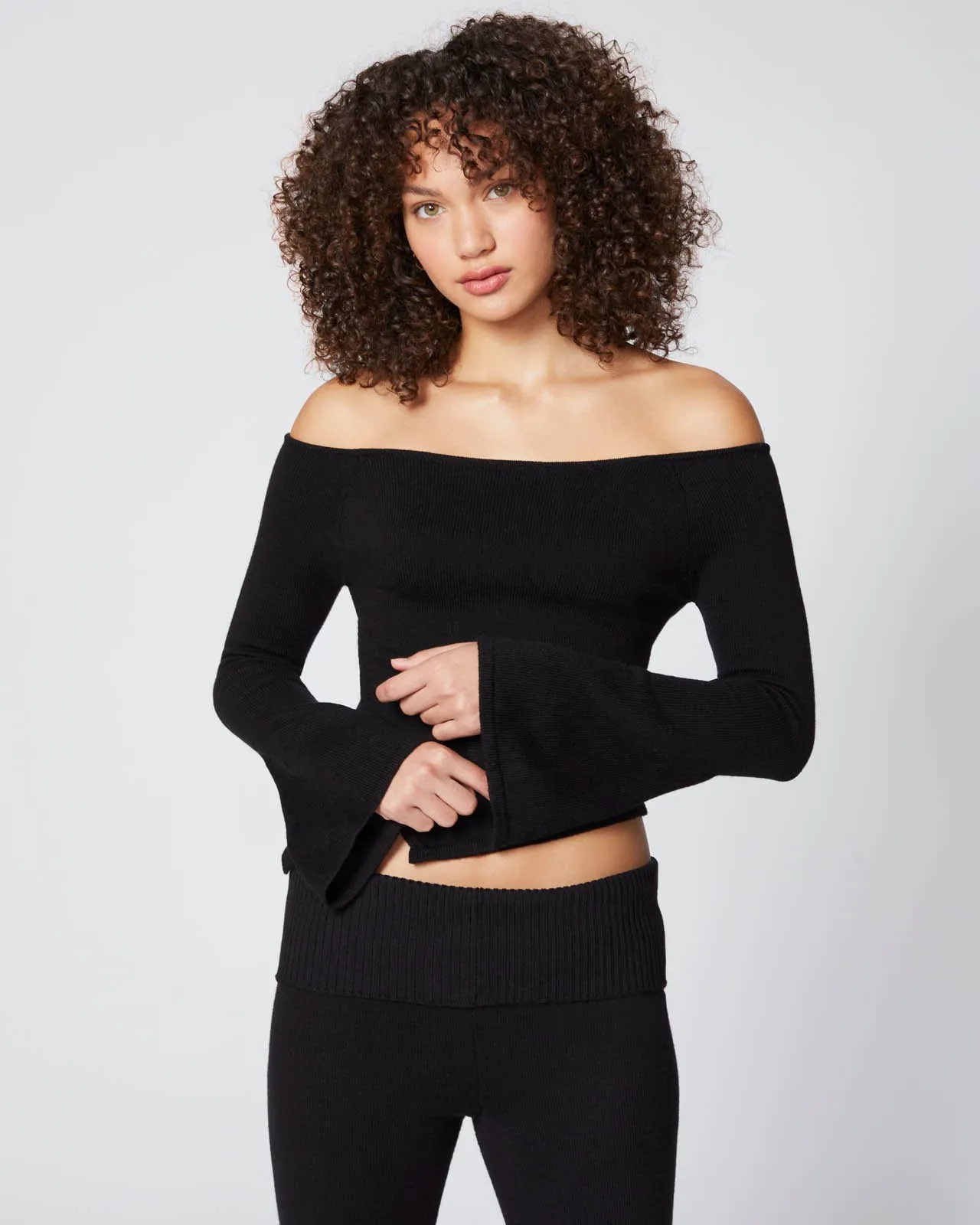 Barre Off-Shoulder Sweater