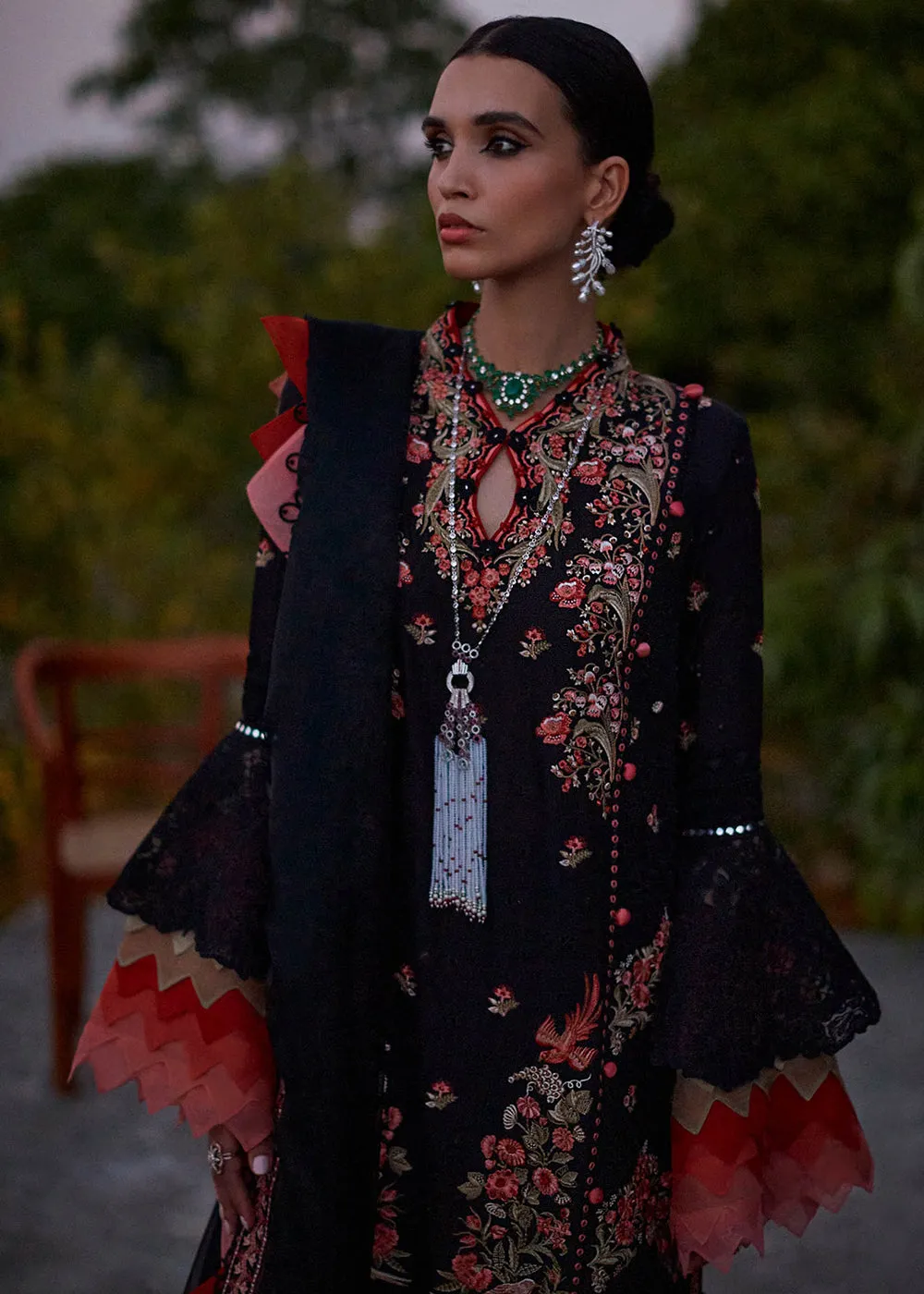 Black Lawn Suit - Elan - Luxury Lawn '23 - NYSA-EL23-02A