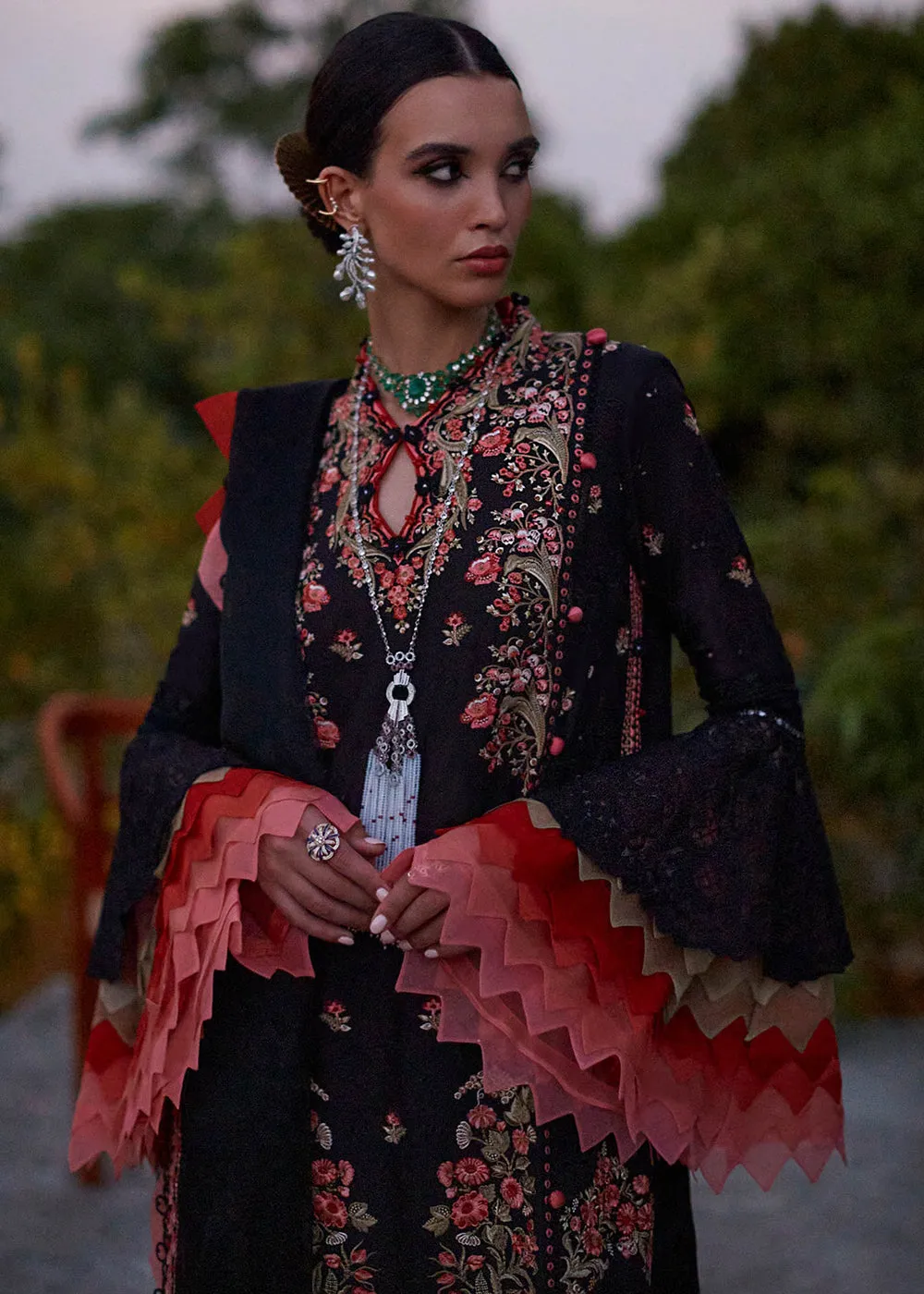 Black Lawn Suit - Elan - Luxury Lawn '23 - NYSA-EL23-02A