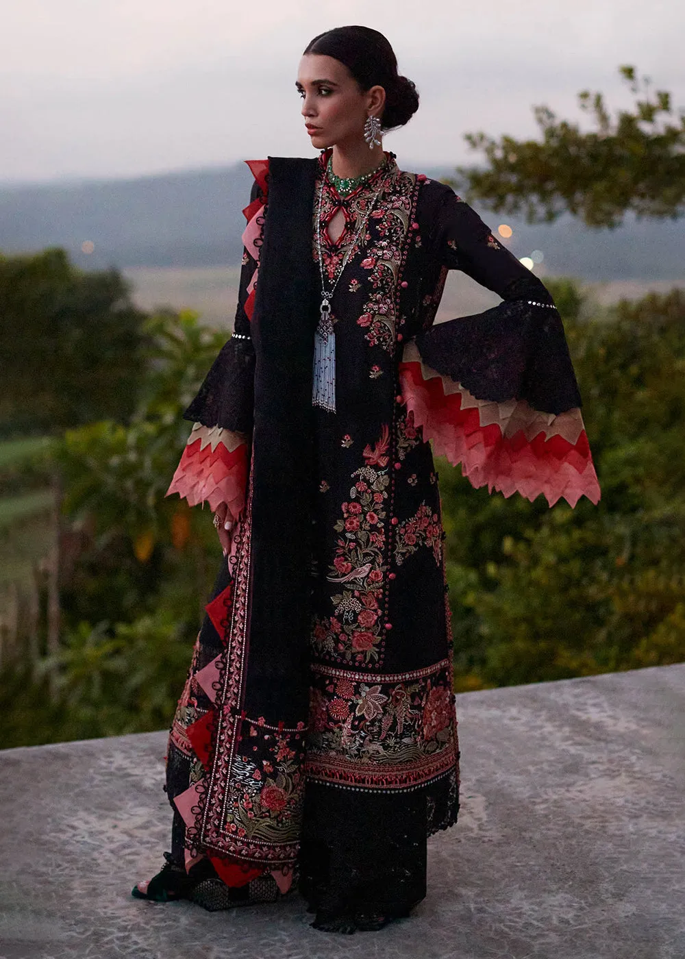 Black Lawn Suit - Elan - Luxury Lawn '23 - NYSA-EL23-02A