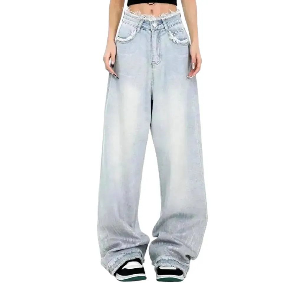 Bleached light smoothed women's jeans