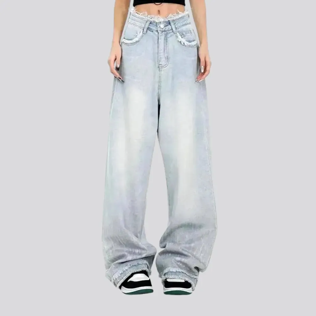 Bleached light smoothed women's jeans