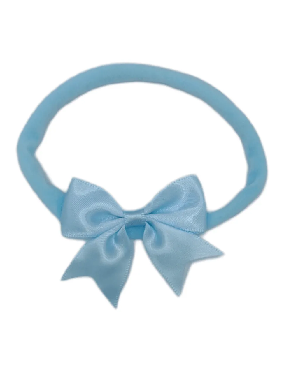 Blue 2 Inch Satin Kiss Dainty Bow On Headband