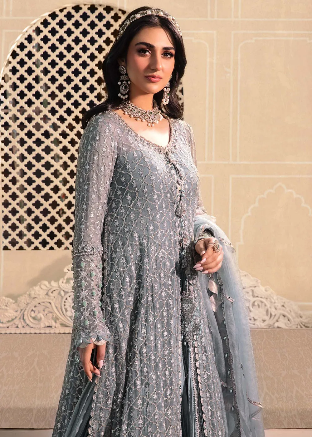 Blue Embroidered Suit - Maria B - Mbroidered Heritage Edition - BD-2602