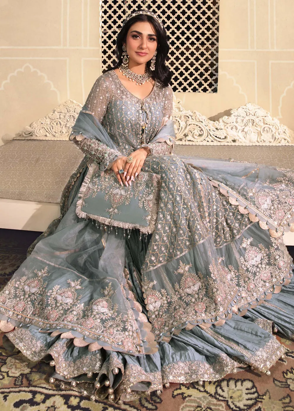 Blue Embroidered Suit - Maria B - Mbroidered Heritage Edition - BD-2602