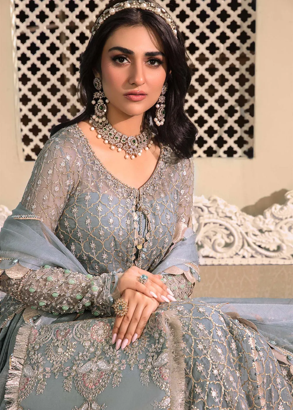 Blue Embroidered Suit - Maria B - Mbroidered Heritage Edition - BD-2602