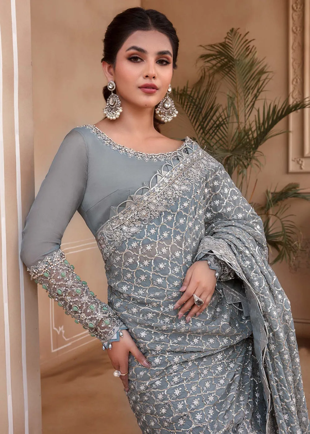 Blue Embroidered Suit - Maria B - Mbroidered Heritage Edition - BD-2602