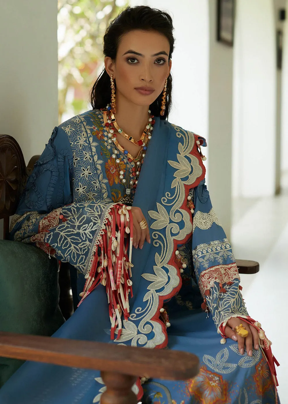 Blue Lawn Suit - Elan - Luxury Lawn '23 - ZIVA-EL23-03B