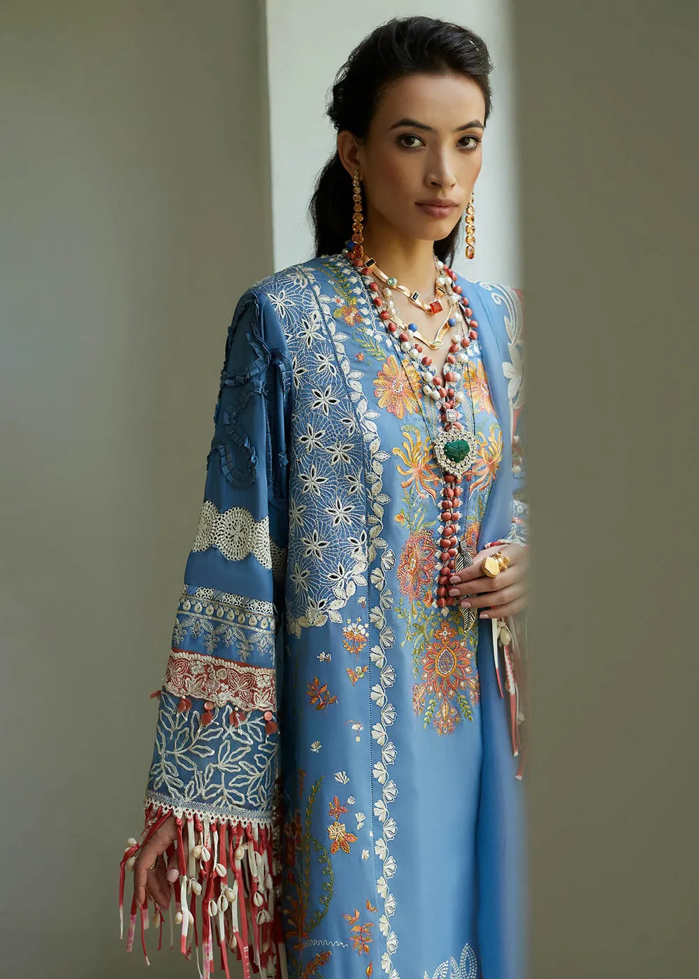 Blue Lawn Suit - Elan - Luxury Lawn '23 - ZIVA-EL23-03B