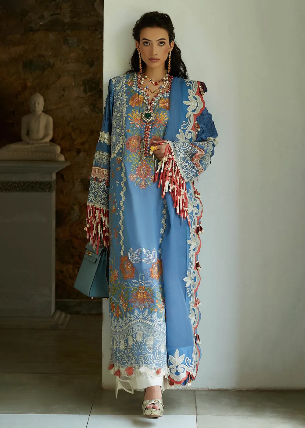 Blue Lawn Suit - Elan - Luxury Lawn '23 - ZIVA-EL23-03B