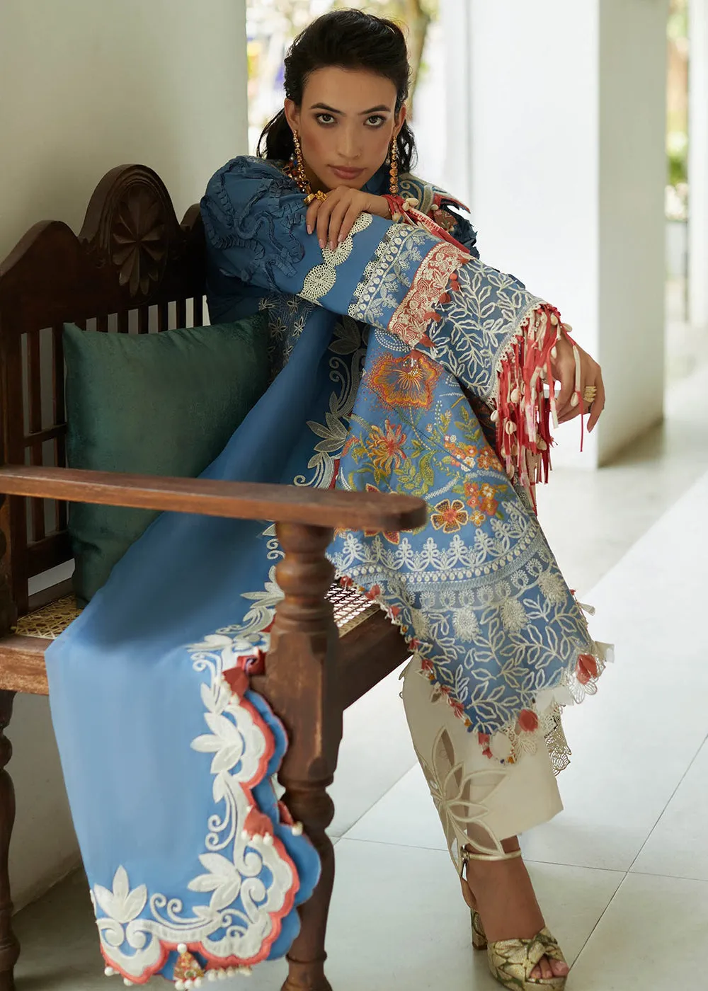 Blue Lawn Suit - Elan - Luxury Lawn '23 - ZIVA-EL23-03B