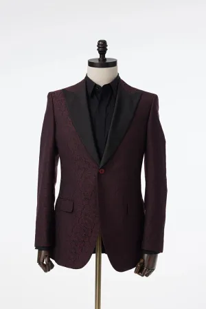 Bordeaux Paisley Jacquard Jacket