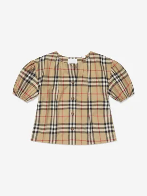 Burberry Girls Sheryl Blouse in Archive Beige Check