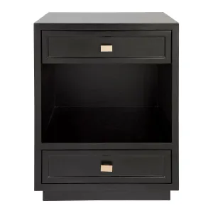 Cafe Lighting & Living Logan Bedside Table - Black