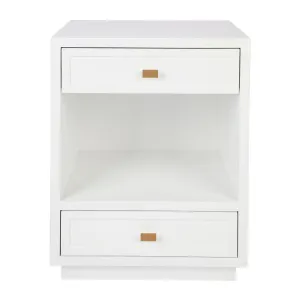 Cafe Lighting & Living Logan Bedside Table - White