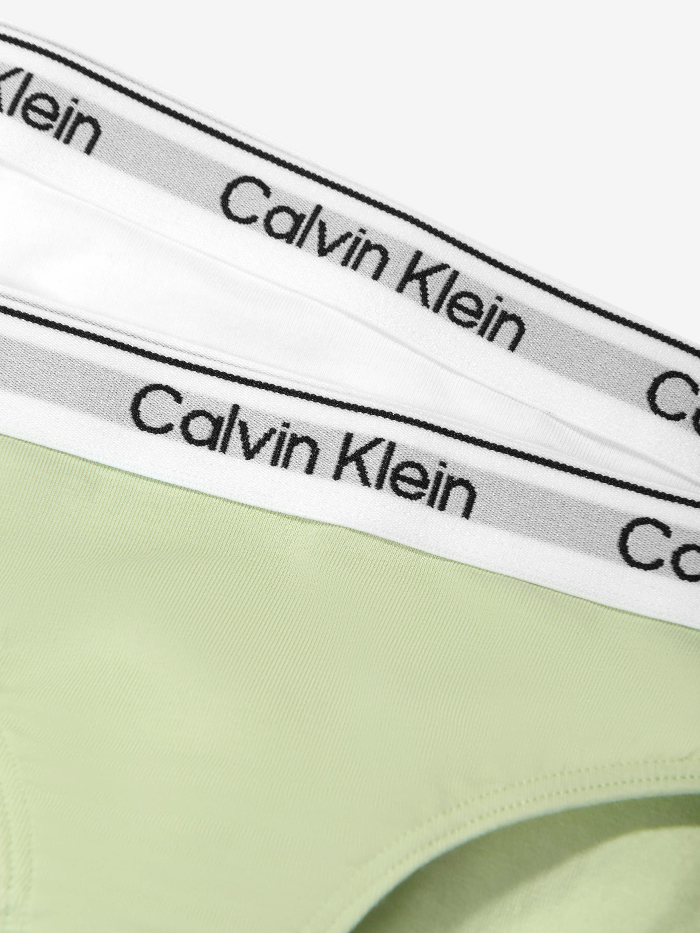 Calvin Klein Girls 2 Pack Bikini Briefs Set in Green