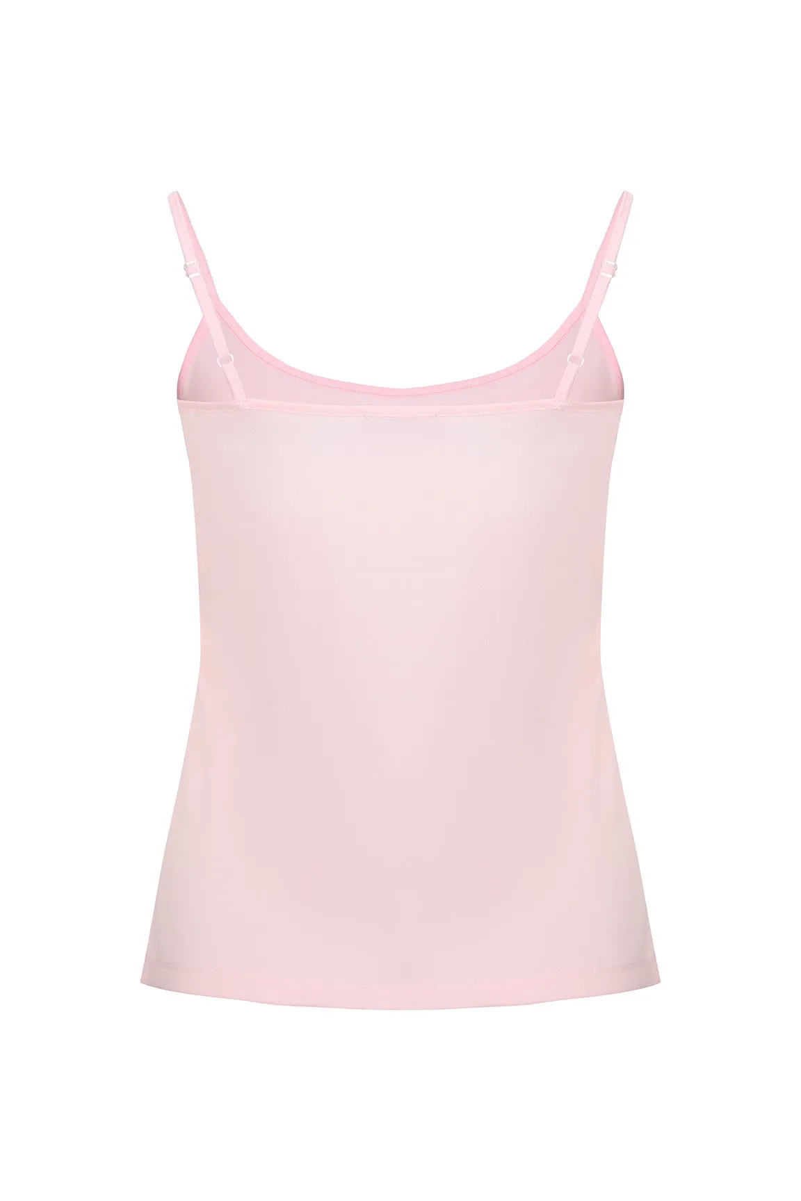 Cami with adjustable straps | Pink | 7637TT