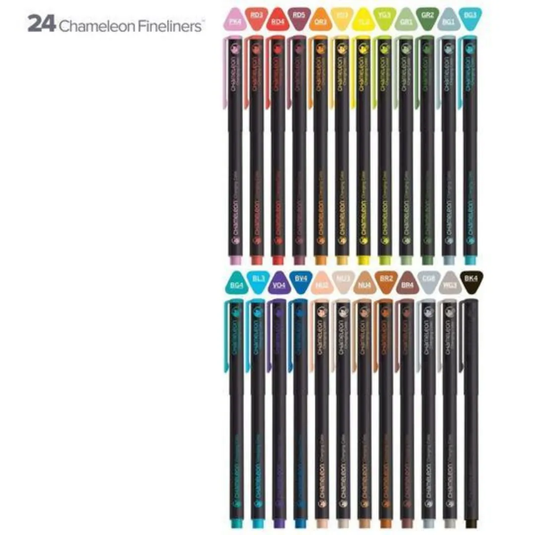 Chameleon Fineliners 24 pack Bold Colors