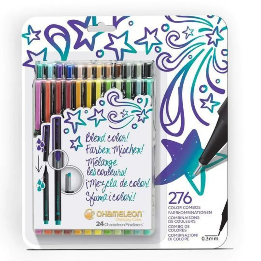 Chameleon Fineliners 24 pack Bold Colors