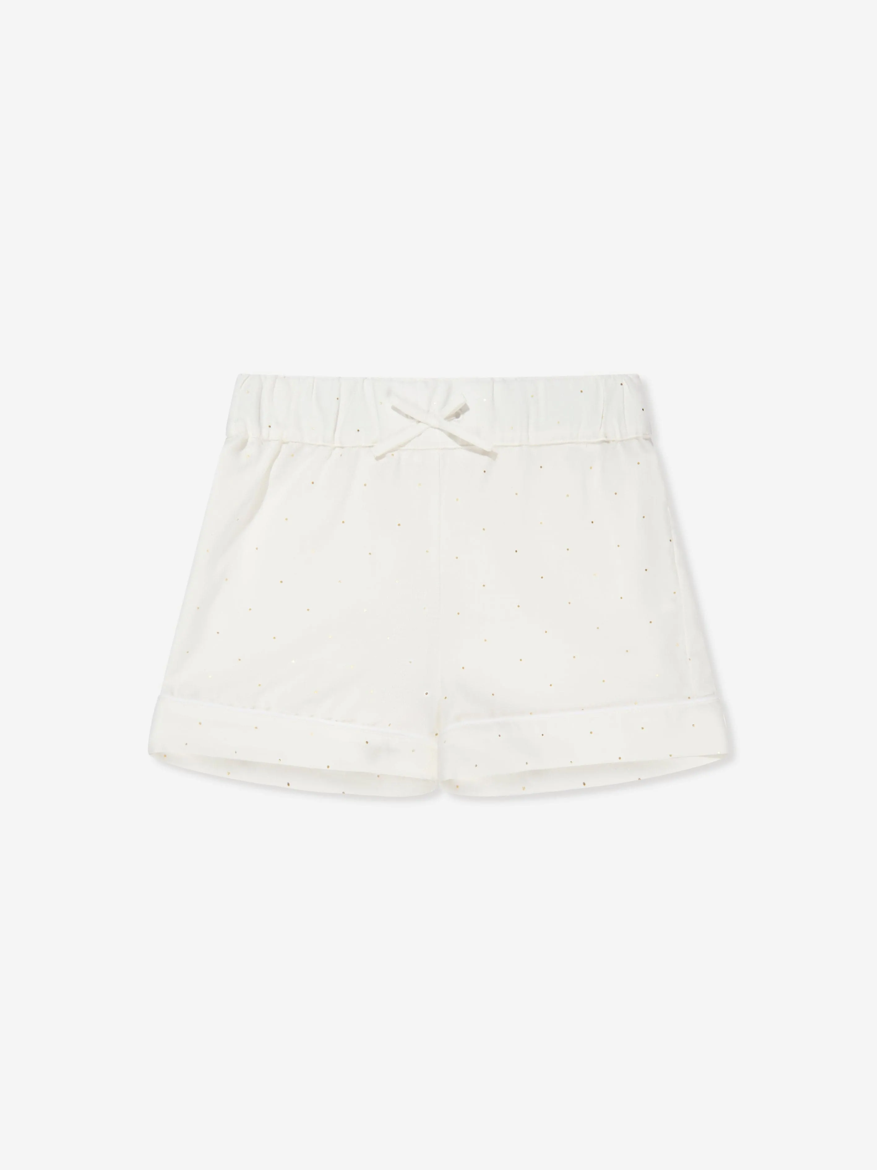 Chloé  Girls Organic Cotton Short Pyjama Set In Ivory