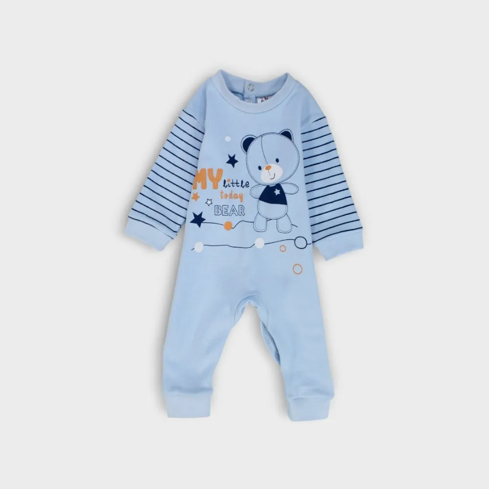 Cute Bear Long-Sleeved Footless Onesie