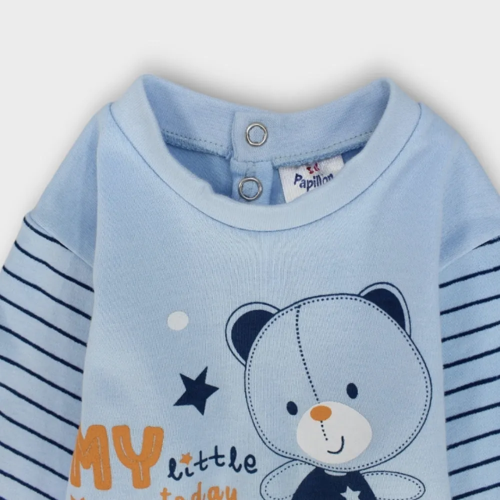 Cute Bear Long-Sleeved Footless Onesie