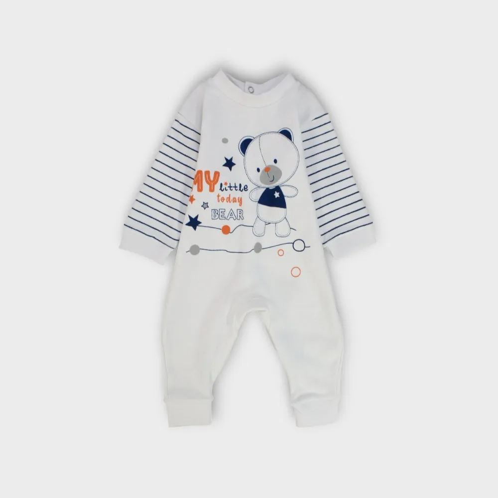 Cute Bear Long-Sleeved Footless Onesie