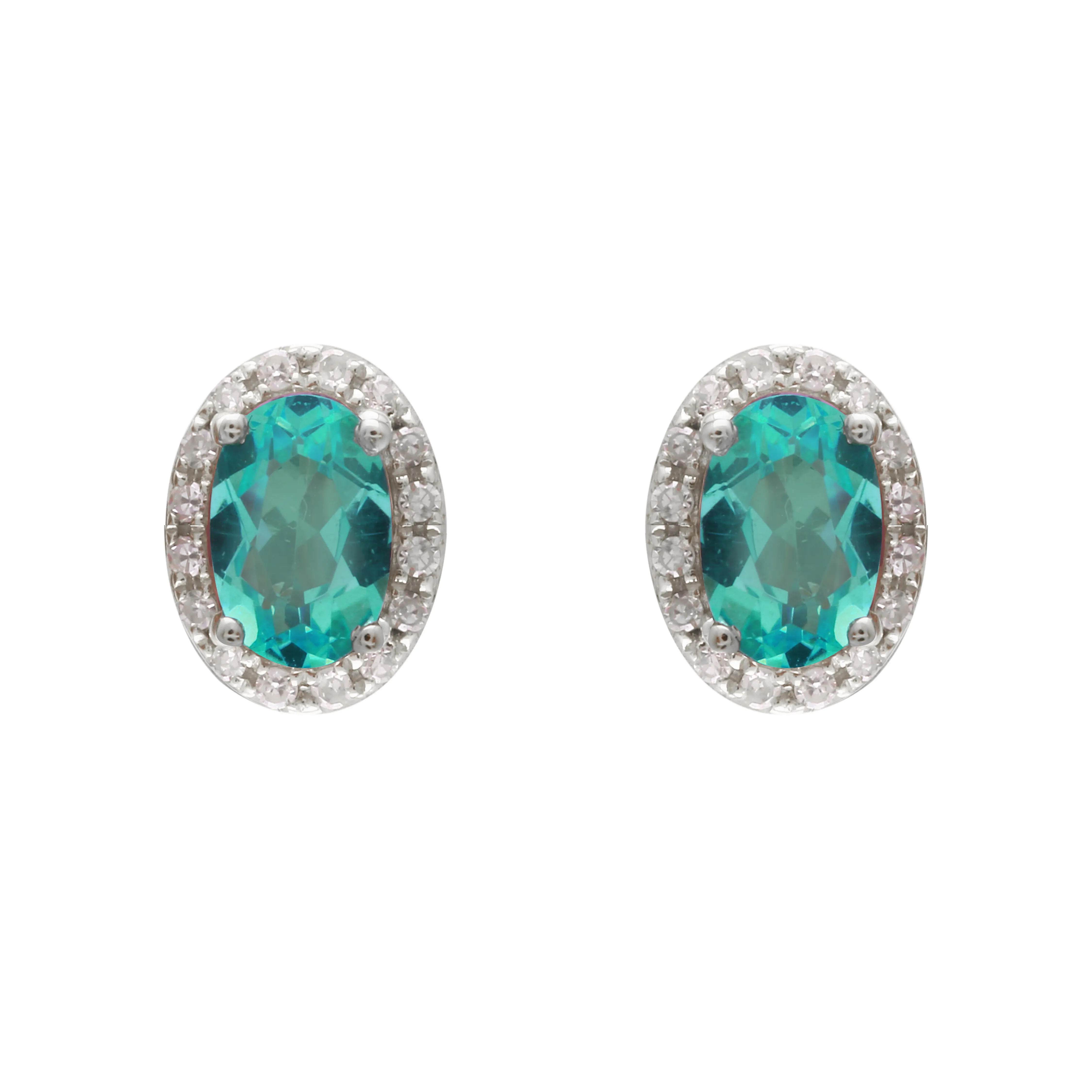 Diamond Apatite Oval Halos