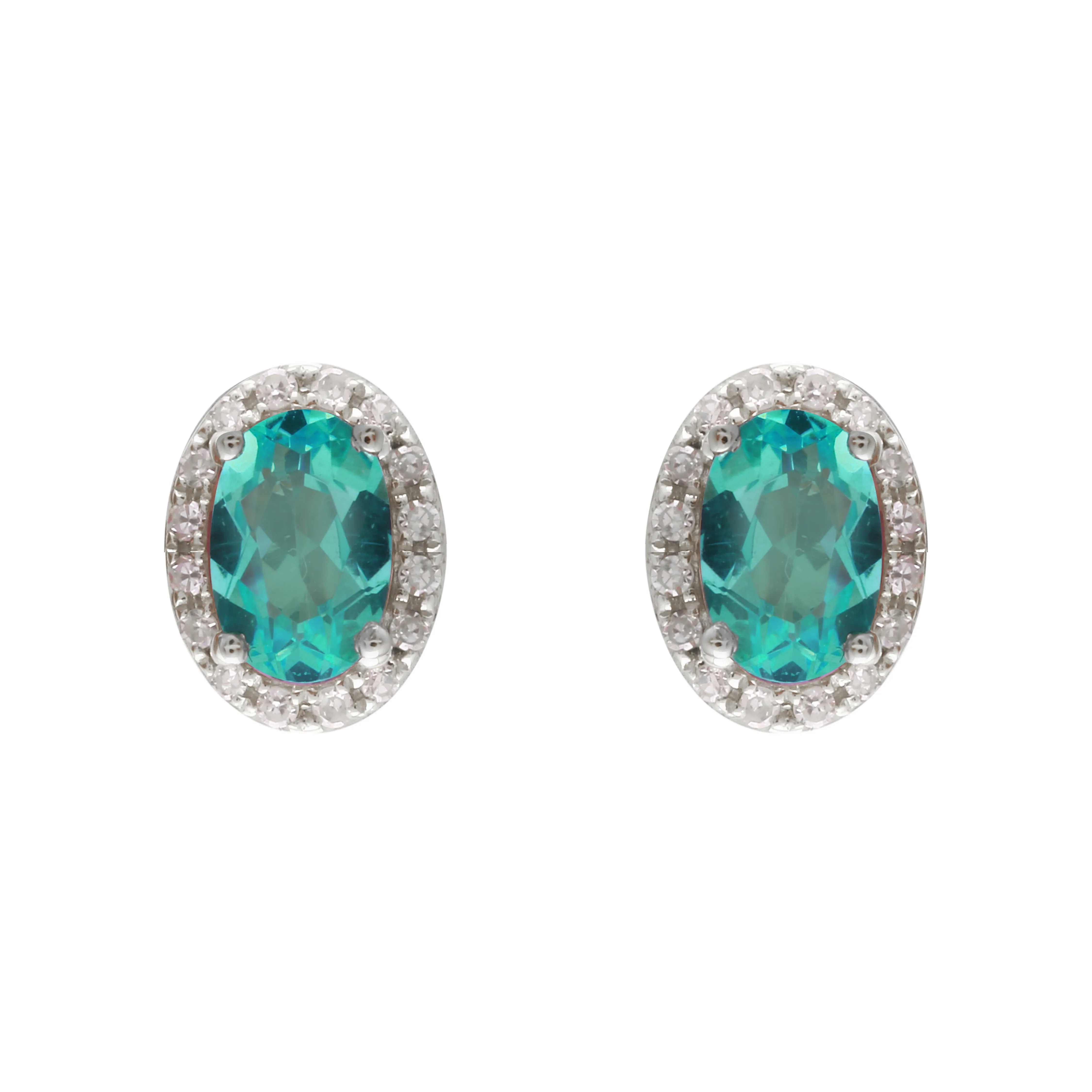 Diamond Apatite Oval Halos