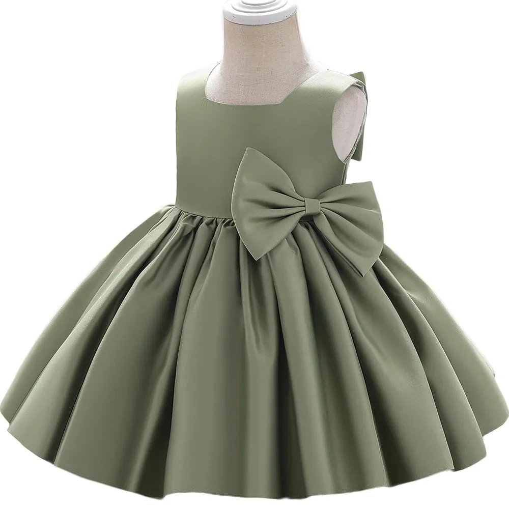 Flower Girls Wedding Birthday Bow Knot Dresses Princess Party Clothes