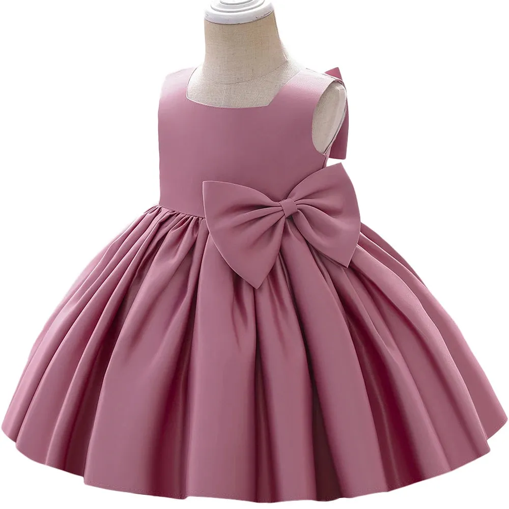 Flower Girls Wedding Birthday Bow Knot Dresses Princess Party Clothes