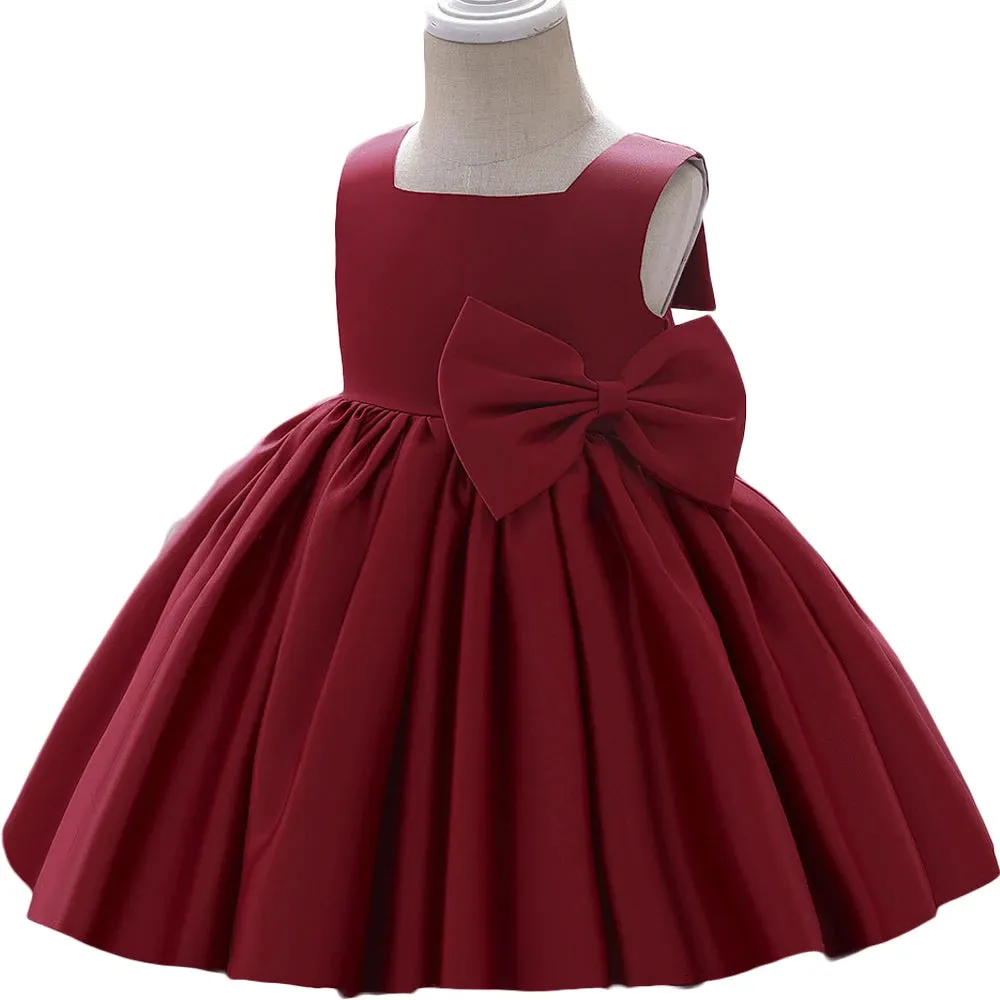 Flower Girls Wedding Birthday Bow Knot Dresses Princess Party Clothes