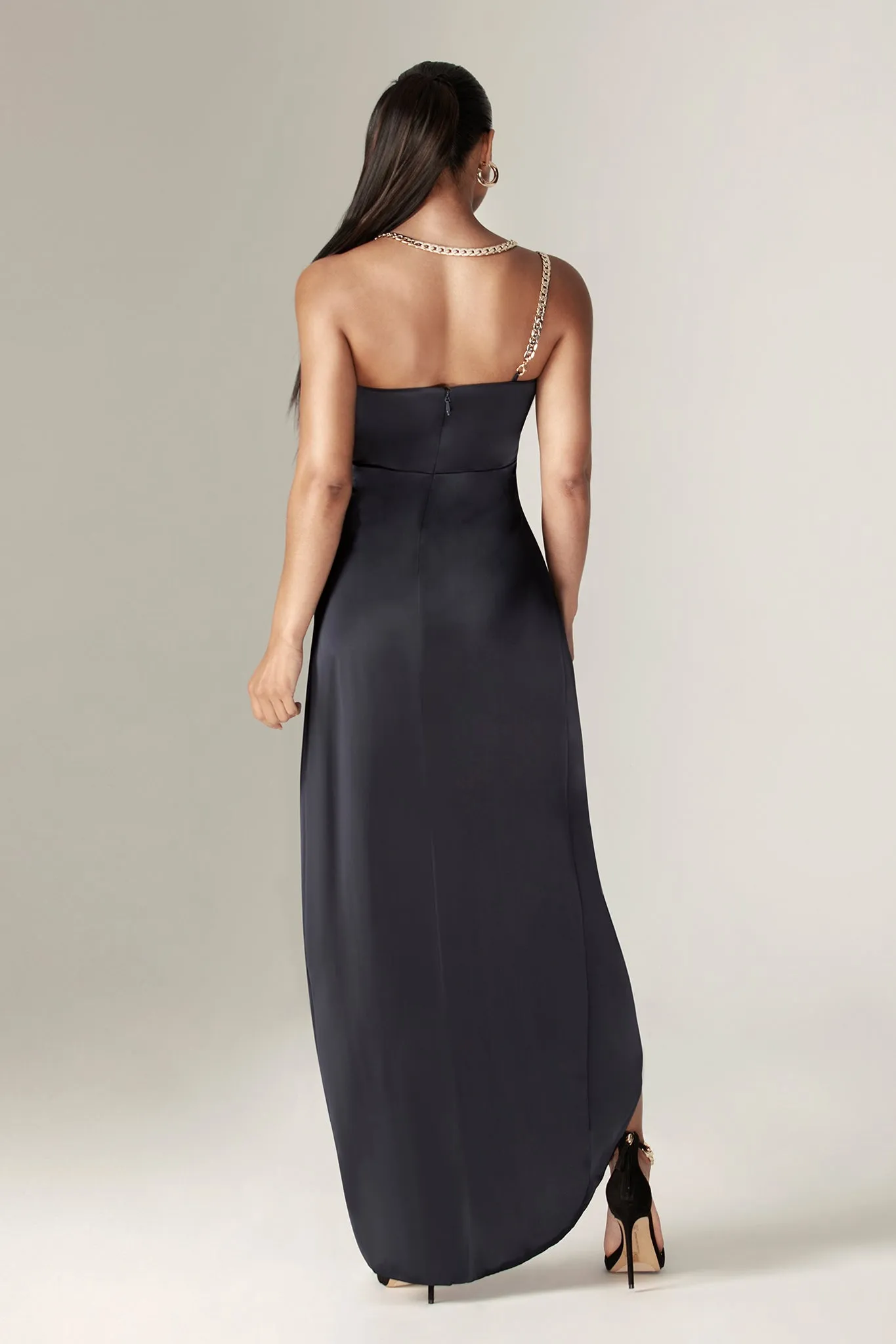 Freya Chain Straps Maxi Dress (Navy Blue)