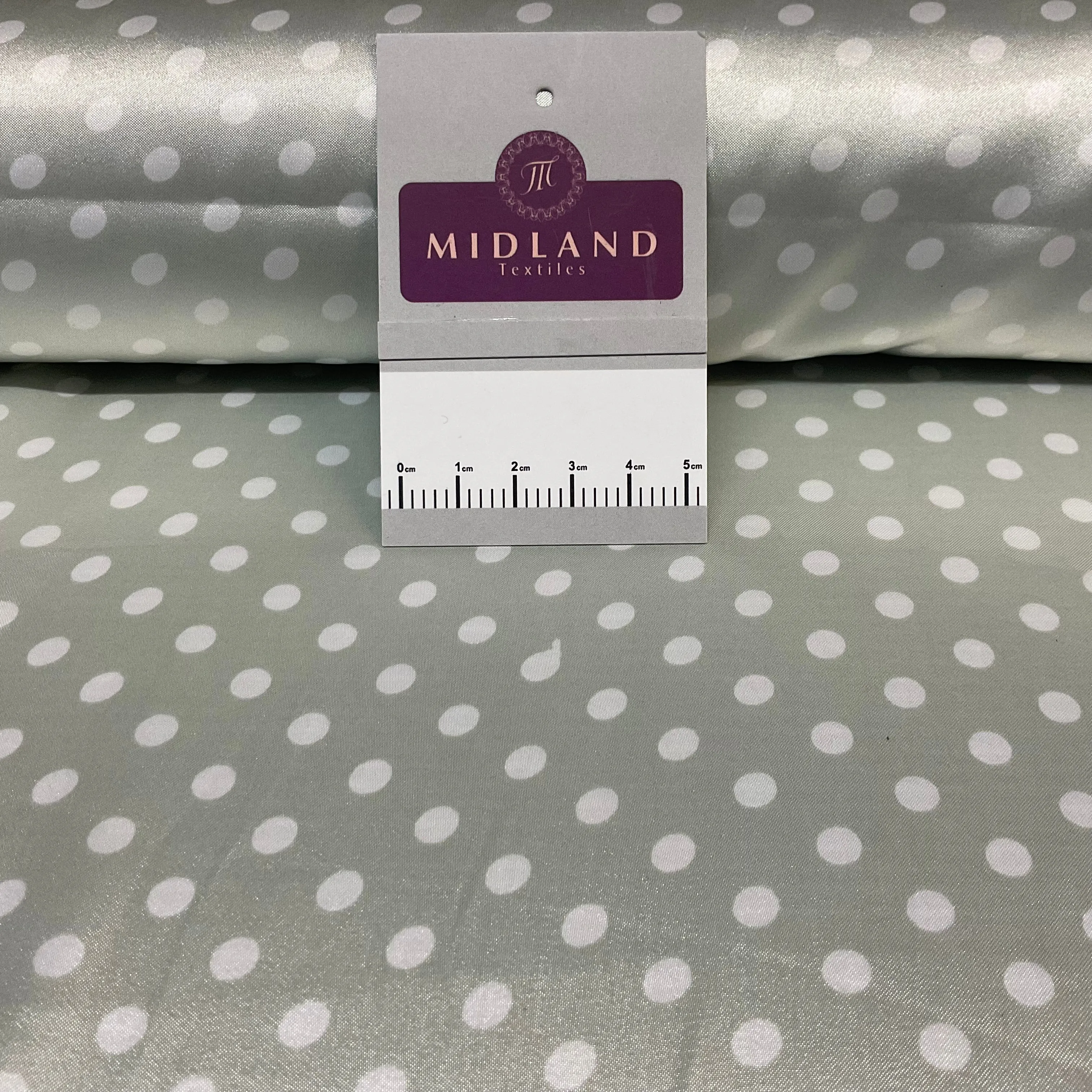 Glass Green Polka dot spot Silky Satin Printed Dress fabric 145cm M1400-40