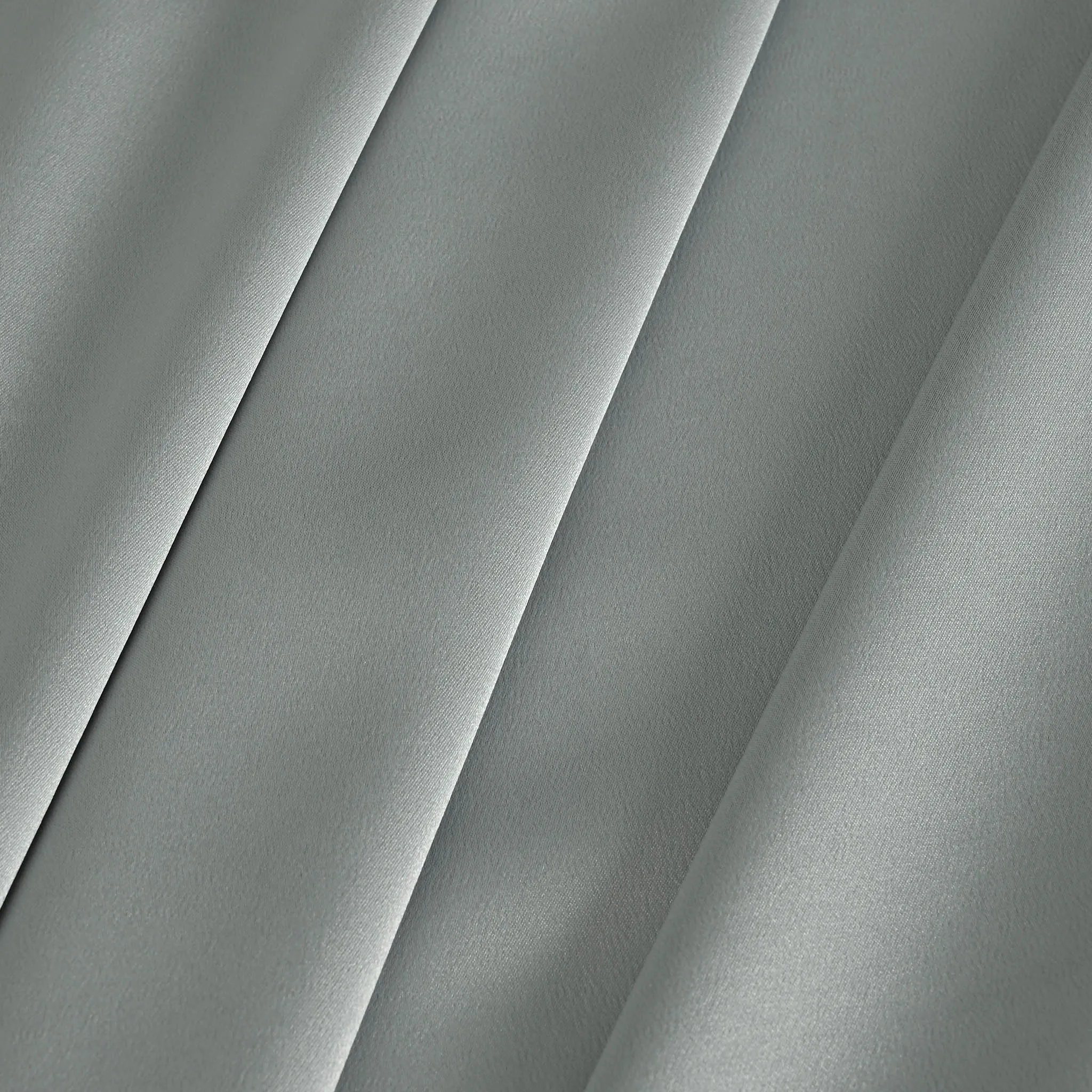 Grey Satin Crepe Fabric 3991