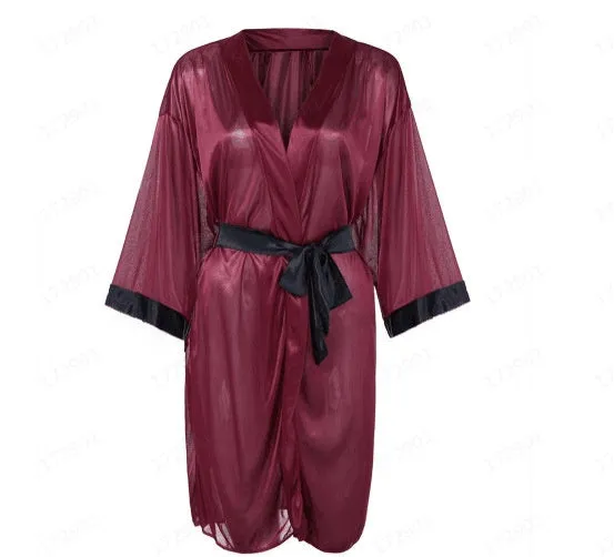 Home fun robe bathrobe seduction plus-size pajama suit