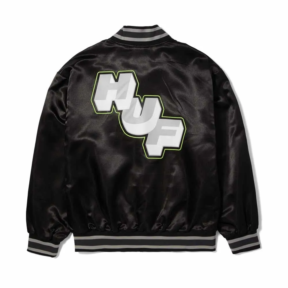 Huf Galactic Stack Baseball Jacket Black