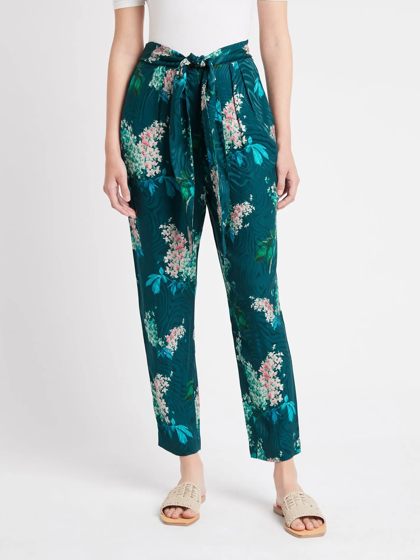 Hydrangea Floral Tie Pant