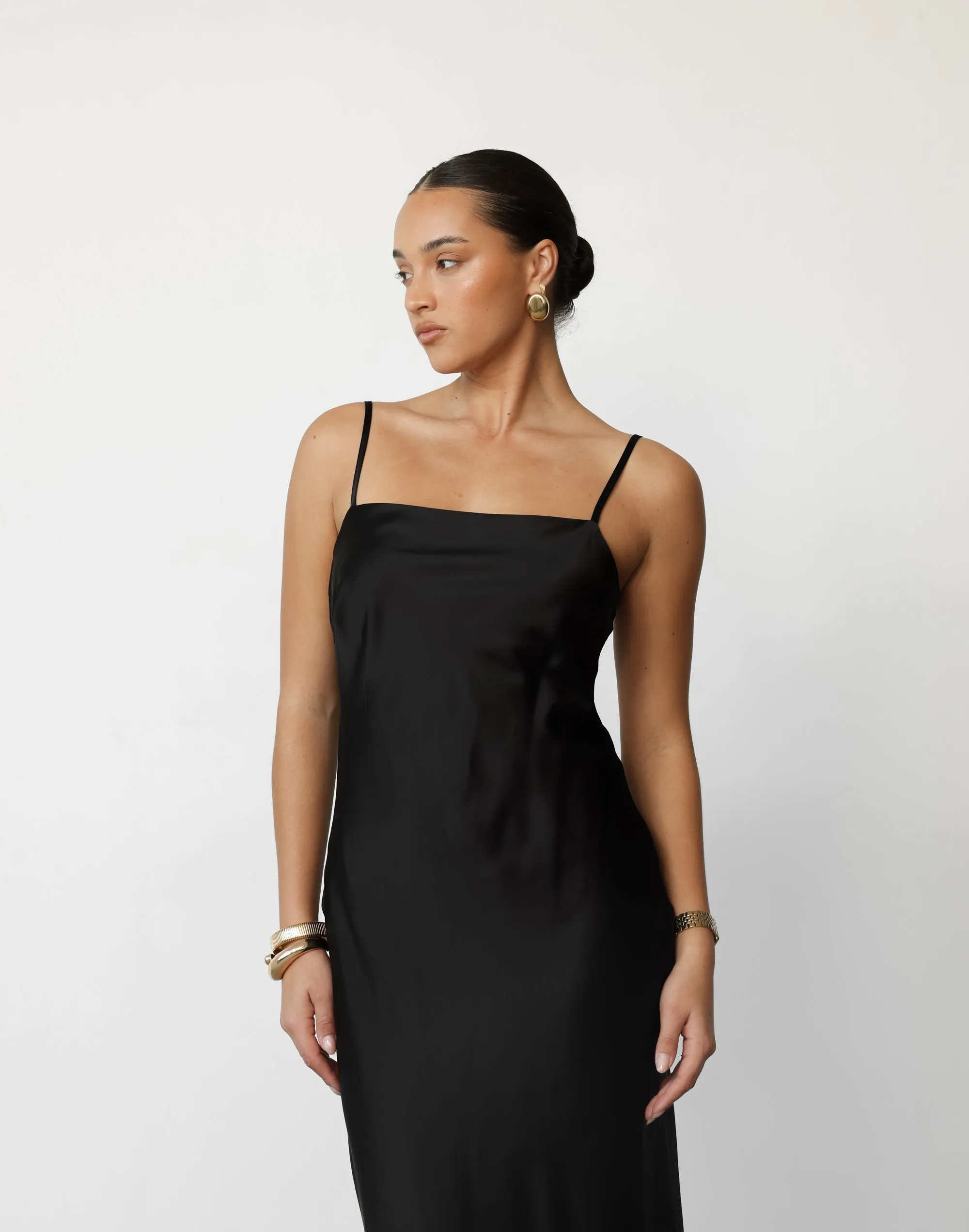 Idalia Midi Dress (Black)