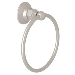 Italian 6.25" Towel Ring in Satin Nickel