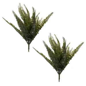 Kuber Industries Flowers Fern | Artificial Flowers Fern | Flower Fern Orchid for Vase Pot | Artificial Flower for Home Décor | Orchids Artificial Flower for Vase | Pack of 2 | Green