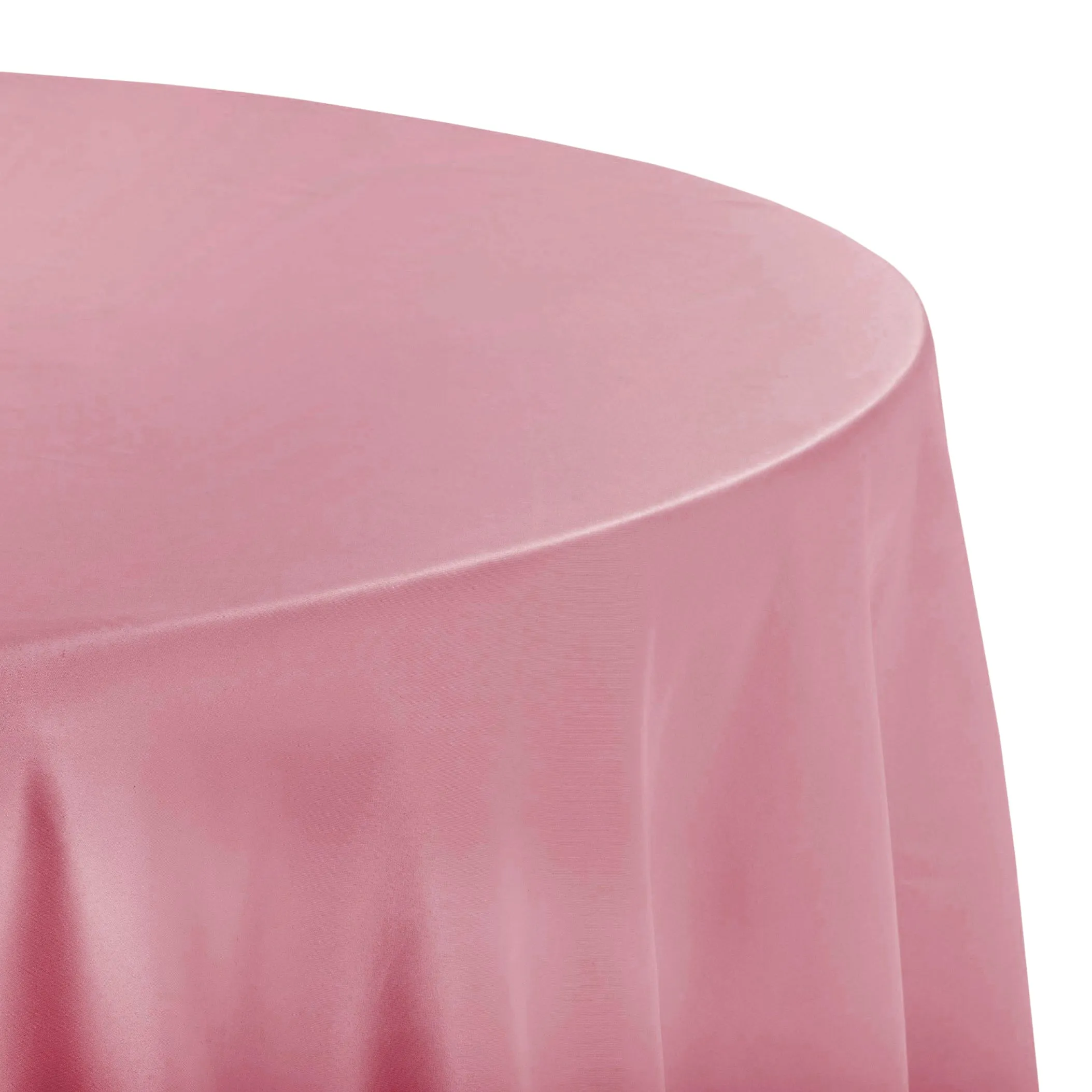 Lamour Satin 120" Round Tablecloth - Dusty Rose/Mauve