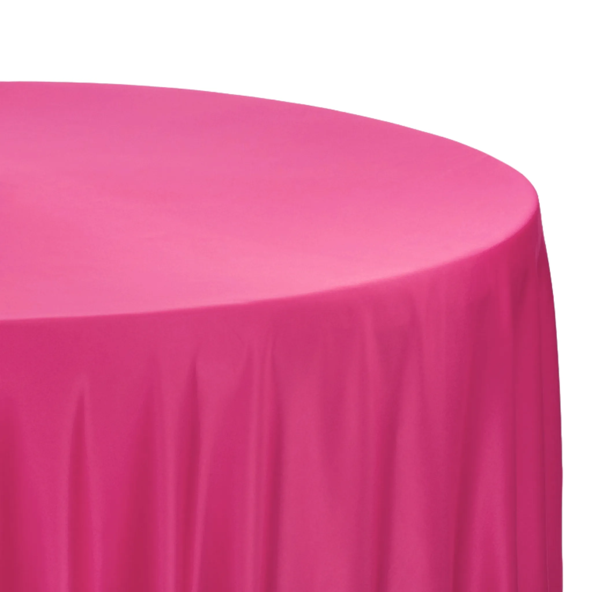 Lamour Satin 120" Round Tablecloth - Magenta