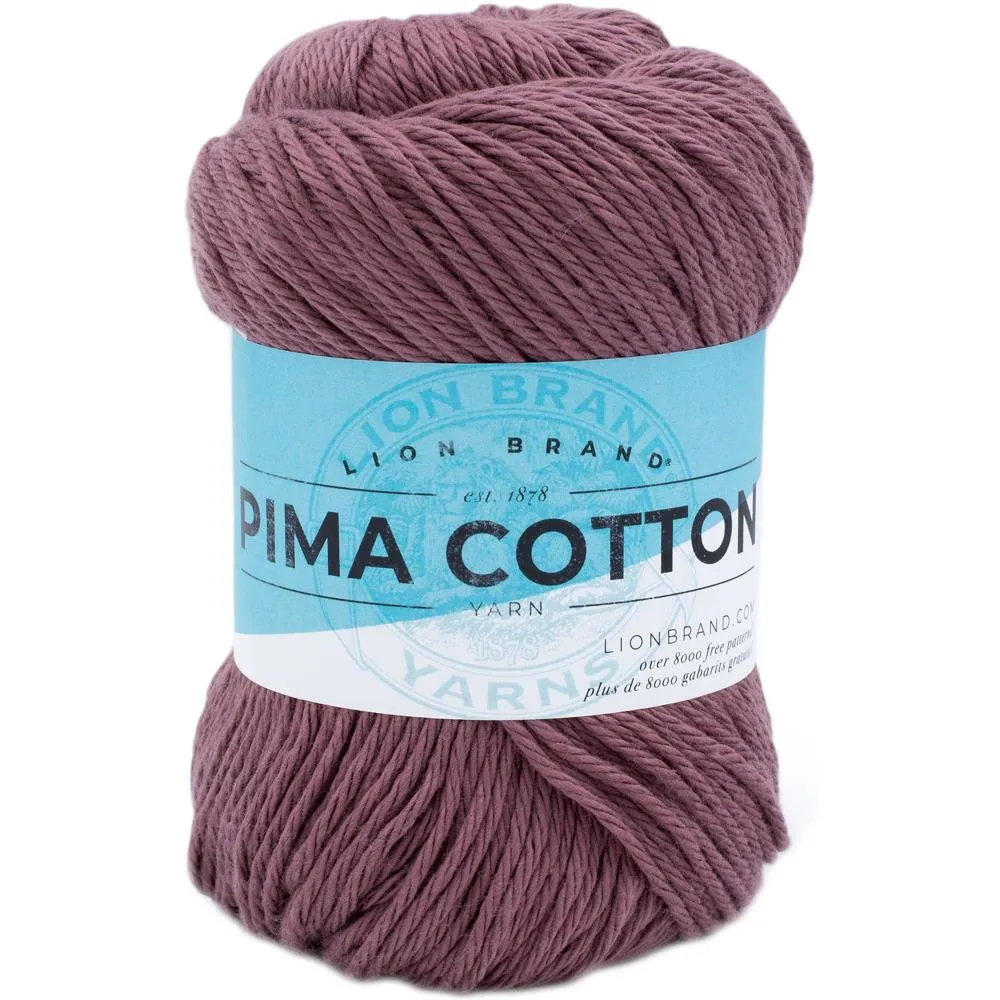 Lion Brand Pima Cotton Yarn - Rose Taupe 100g