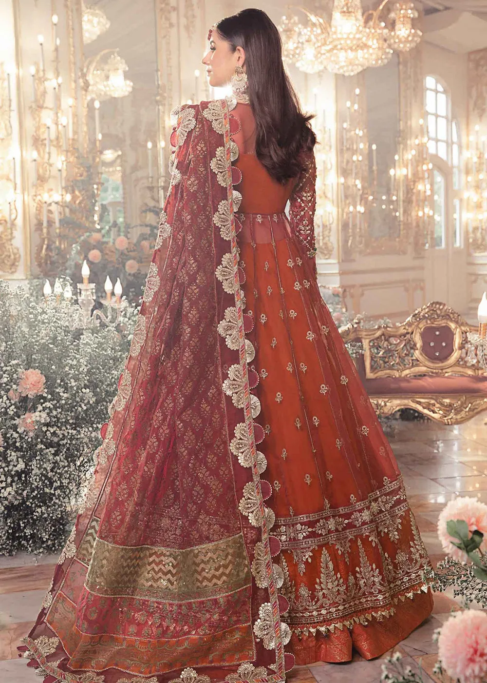 Mbroidered Wedding 2023 by Maria B | Maroon BD-2705