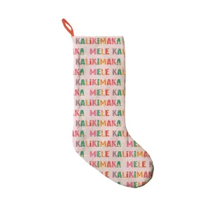 Mele Kalikimaka Cute Pink Stocking