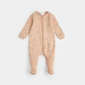 MIL Butterfly Print Ribbed Sleeper