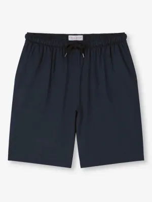 Navy Basel Micro Modal Stretch Men's Lounge Shorts